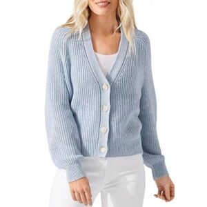 Tommy Bahama NWT Cabana Solstice Cardigan Sky Heather Blue Ribbed Knit
Size XS